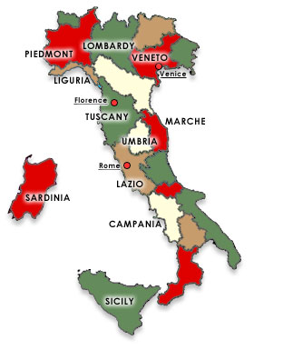 Map of Italy